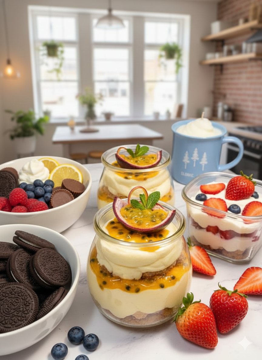 🍋 Bolo de Pote com Mousse de Maracujá